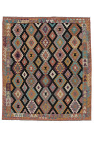 250X292 絨毯 オリエンタル キリム アフガン オールド スタイル 茶色/ブラック 大きな (ウール, アフガニスタン) Carpetvista