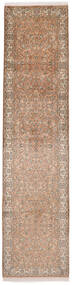 絨毯 カシミール ピュア シルク 77X315 廊下 カーペット 茶色/オレンジ (絹, インド)