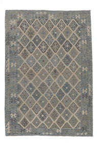 203X297 Kilim Afghan Old Style Rug Oriental Dark Grey/Dark Yellow (Wool, Afghanistan) Carpetvista