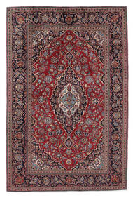 Tapete Kashan 196X306 Vermelho Escuro/Preto (Lã, Pérsia/Irão)
