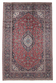 Keshan Teppich 195X311 Dunkelrot/Schwarz Wolle, Persien/Iran Carpetvista