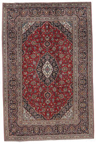 絨毯 オリエンタル カシャン 205X315 ダークレッド/ブラック (ウール, ペルシャ/イラン)