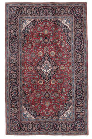  Orientalischer Keshan Teppich 195X314 Dunkelrot/Schwarz Wolle, Persien/Iran Carpetvista