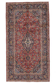 Tapete Oriental Kashan 148X274 Vermelho Escuro/Castanho (Lã, Pérsia/Irão)