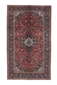 絨毯 オリエンタル カシャン 147X252 ブラック/ダークレッド (ウール, ペルシャ/イラン)