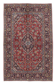 絨毯 オリエンタル カシャン 142X222 ダークレッド/ブラック (ウール, ペルシャ/イラン)