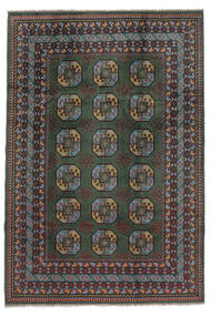 194X290 Afghan Fine Rug Oriental Black/Dark Grey (Wool, Afghanistan) Carpetvista
