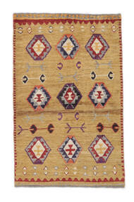 Moroccan Berber - Afghanistan Teppich 89X138 Braun/Orange Wolle, Afghanistan Carpetvista