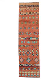 絨毯 Moroccan Berber - Afghanistan 80X299 廊下 カーペット ダークレッド/茶色 (ウール, アフガニスタン)