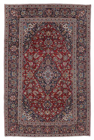 196X307 絨毯 オリエンタル カシャン ブラック/ダークレッド (ウール, ペルシャ/イラン) Carpetvista