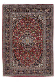  Oriental Keshan Rug 236X334 Black/Dark Red Wool, Persia/Iran Carpetvista