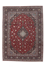 258X360 Tapete Oriental Kashan Vermelho Escuro/Preto Grande (Lã, Pérsia/Irão) Carpetvista