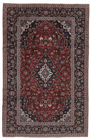 197X307 絨毯 オリエンタル カシャン ブラック/茶色 (ウール, ペルシャ/イラン) Carpetvista