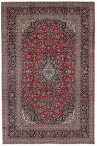 243X377 Alfombra Oriental Keshan Rojo Oscuro/Negro (Lana, Persia/Irán) Carpetvista