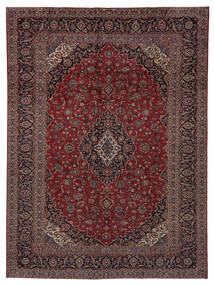 290X395 Keshan Teppe Orientalsk Svart/Mørk Rød Stort (Ull, Persia/Iran) Carpetvista