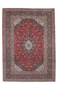 絨毯 カシャン 249X343 ダークレッド/茶色 (ウール, ペルシャ/イラン)