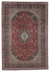 絨毯 オリエンタル カシャン 242X351 ブラック/ダークレッド (ウール, ペルシャ/イラン)