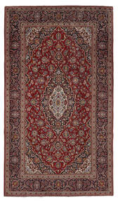  Orientalsk Keshan Teppe 199X340 Svart/Mørk Rød Ull, Persia/Iran Carpetvista