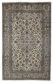 198X316 絨毯 オリエンタル カシャン ブラック/茶色 (ウール, ペルシャ/イラン) Carpetvista