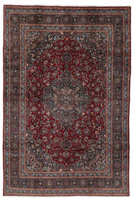  Perzisch Keshan Vloerkleed 196X288 Zwart/Bruin (Wol, Perzië/Iran)