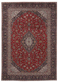Keshan Teppich 270X389 Schwarz/Dunkelrot Großer Wolle, Persien/Iran Carpetvista