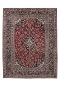 252X337 Tapete Oriental Kashan Vermelho Escuro/Preto Grande (Lã, Pérsia/Irão) Carpetvista