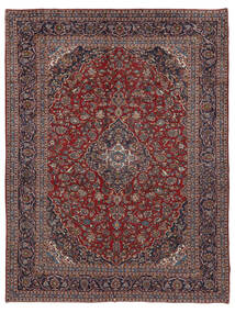 Dywan Orientalny Keszan 299X394 Ciemnoczerwony/Czarny Duży (Wełna, Persja/Iran)
