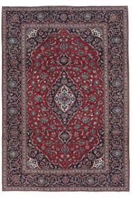  Orientalsk Keshan Teppe 240X351 Svart/Mørk Rød Ull, Persia/Iran Carpetvista