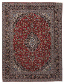 絨毯 オリエンタル カシャン 292X414 ブラック/茶色 大きな (ウール, ペルシャ/イラン)