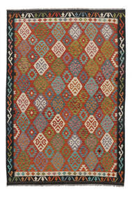 Kilim Afghan Old Style Rug 202X297 Dark Red/Brown Wool, Afghanistan Carpetvista