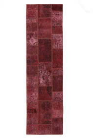 71X256 Patchwork - Persien/Iran Vloerkleed Modern Tapijtloper Donkerrood/Zwart (Wol, Perzië/Iran) Carpetvista