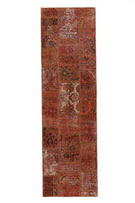  Persischer Patchwork Teppich 74X255 Läufer Dunkelrot/Braun (Wolle, Persien/Iran