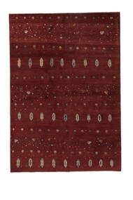 169X241 Tapete Gabbeh Persa Fine Moderno Preto/Vermelho Escuro (Lã, Pérsia/Irão) Carpetvista