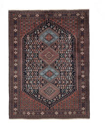 170X232 Yalameh Teppich Orientalischer Schwarz/Dunkelrot (Wolle, Persien/Iran) Carpetvista