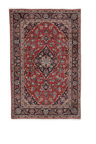 96X150 Tapis Kashan D'orient Rouge Foncé/Noir (Laine, Perse/Iran) Carpetvista