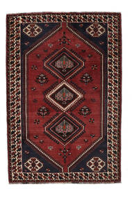 絨毯 カシュガイ 161X243 黒/深紅色の (ウール, ペルシャ/イラン)
