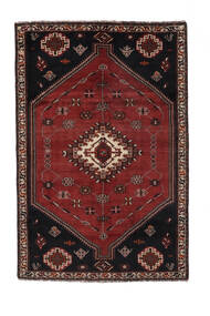  Shiraz Rug 162X244 Persian Wool Black/Dark Red Carpetvista