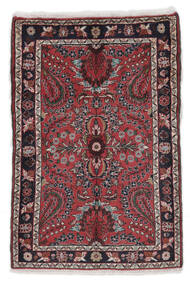 絨毯 オリエンタル リリアン 85X130 ブラック/ダークレッド (ウール, ペルシャ/イラン)