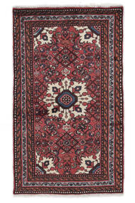  Persian Hosseinabad Rug 74X125 Black/Dark Red Carpetvista