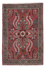 絨毯 オリエンタル リリアン 78X118 ダークレッド/ブラック (ウール, ペルシャ/イラン)