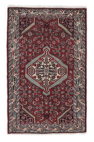  Asadabad Rug 77X122 Persian Wool Black/Dark Red Small Carpetvista