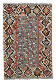 127X190 絨毯 オリエンタル キリム アフガン オールド スタイル 茶色/ダークグレー (ウール, アフガニスタン) Carpetvista