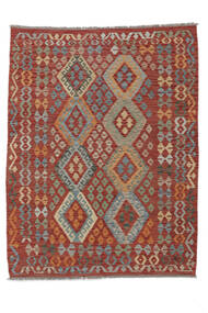  Kilim Afghan Old Style Rug 138X178 Dark Red/Brown Carpetvista