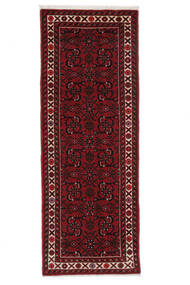  Persisk Hosseinabad Teppe 70X190 Svart/Mørk Rød Carpetvista