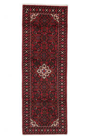 絨毯 オリエンタル ホセイナバード 68X197 廊下 カーペット ブラック/ダークレッド (ウール, ペルシャ/イラン)