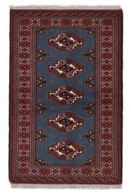 83X129 Χαλι Turkaman Ανατολής Μαύρα/Σκούρο Κόκκινο (Μαλλί, Περσικά/Ιρανικά) Carpetvista