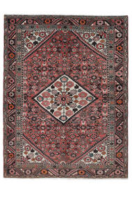  Persischer Hamadan Teppich 155X205 Schwarz/Dunkelrot (Wolle, Persien/Iran)