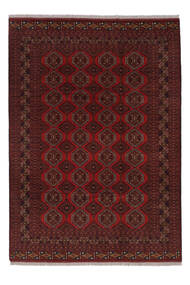 210X285 Tapis Turkaman D'orient Noir/Rouge Foncé (Laine, Perse/Iran) Carpetvista