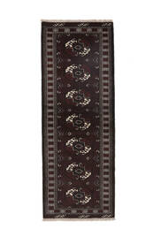 73X196 Turkaman Rug Oriental Runner
 Black (Wool, Persia/Iran) Carpetvista