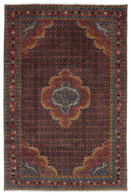 193X295 Ardebil Teppich Orientalischer Schwarz/Dunkelrot (Wolle, Persien/Iran) Carpetvista